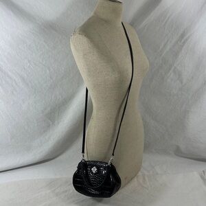 BRIGHTON Vintage EUC CROC Embossed Frame 2way Bag